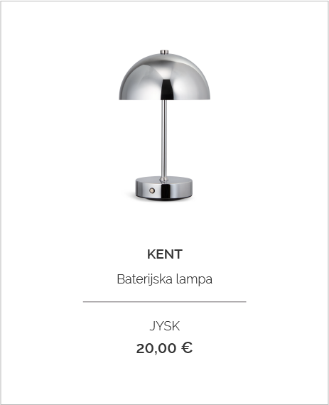 Baterijska lampa kent o16xv25cm krom
