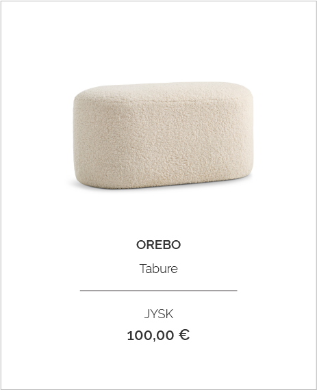 Tabure orebo 84x45 prljavo bijela teddy