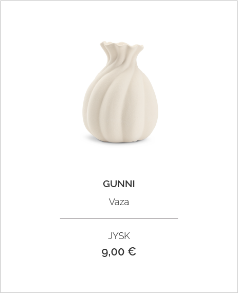 Vaza gunni o14xv18cm bijela