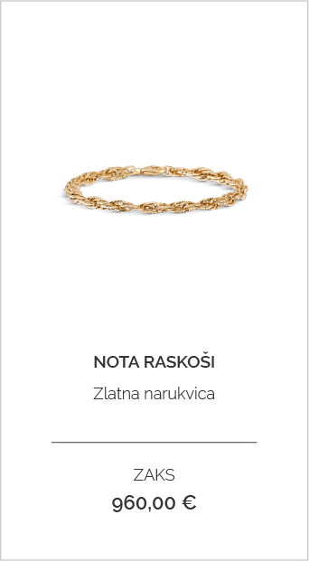 Zlatna narukvica nota raskosi proizvod 9170