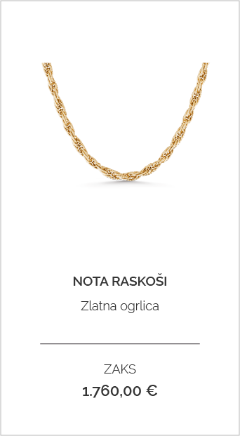 Zlatna ogrlica nota raskosi proizvod 9171