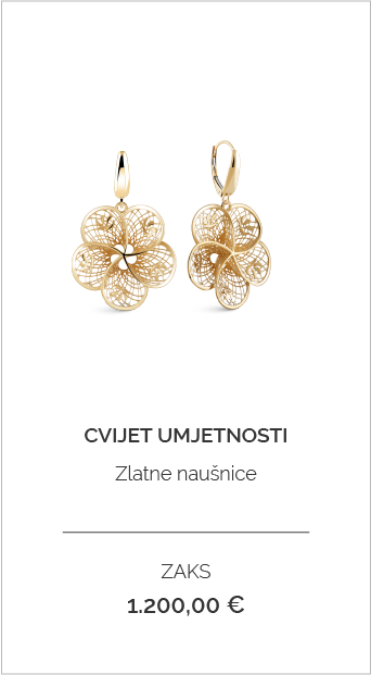 Zlatne nausnice cvijet umjetnosti proizvod 8387